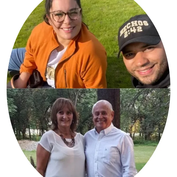 Mayra y César Domínguez con Mónica Martino, coordinadores en el Hospital de Niños.